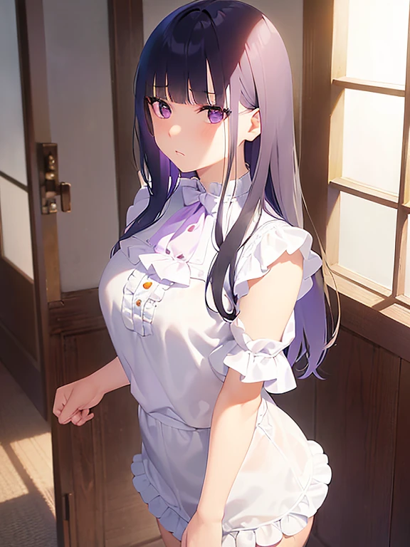 HDR, UHD, RTX, ((pixel-perfect, detail-perfect)), 1girl, fubuki, beautiful women, original outfit, looking at viewer, closed mouth, (nude, (pussy:1.2), no panties, wild lift, (arms behind on back:1.1), (masterpiece:1.2), best quality, super ultra high resolution, unity 8k wallpaper, (illustration:0.8), (beautiful detailed eyes:1.6), extremely detailed face, perfect lighting, extremely detailed CG, (perfect hands, perfect anatomy),