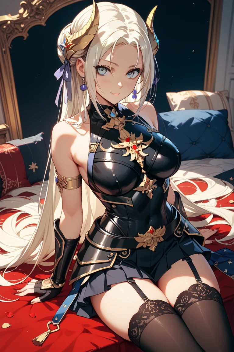 ((best quality)), ((masterpiece)), (detailed), Perfect face,Top quality、Top image quality、masterpiece、girl with((Red tights、Black mechanical armor、Sixteen years old、Lovely woman、Best Bust、Grand Bazaar,Beautiful light blue eyes、Breasts wide open, A blonde、A slender one,Oyama Valley、War campaign,Warlike faces、Bikini,Navel vest、Mechanical skirt、ribbon,丝绸ribbon,high quality、beautiful art、background((universe)))、depth((Black Hole)),On the table、Depth of Field,movie style