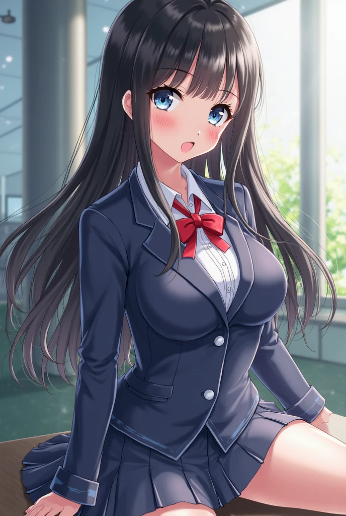 School girl sexy, cleavage