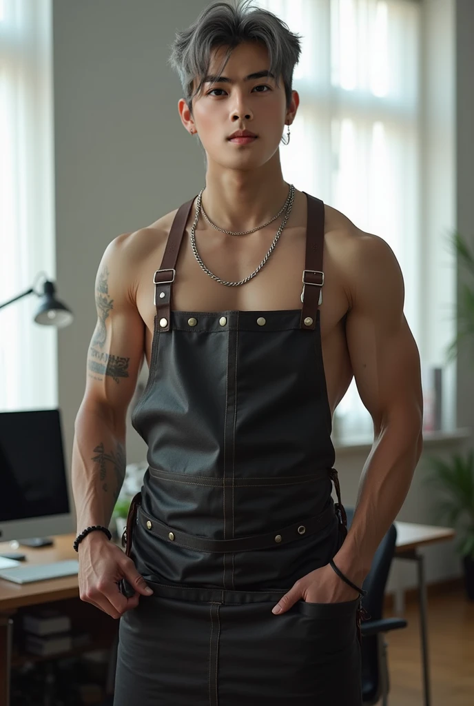 (muscular:1.2), (face focus). <lora:BulkedUpAIR1.5:0.1>, (muscular:1.3), (masculine:1.4), sexy pose:1.0, confident, handsome, (((masterpiece))), (((best quality))), male, athletic, looking at viewer, big pecs:1.2, ((short hair)), ((black hair)), (messy hair:1.3), ((dirty skin and face:1.3)), (wearing black leather blacksmith apron), (in fantasy blacksmith shop), (male), <lora:KylePrettyboyAllen (1):1>, KylePrettyboyAllen