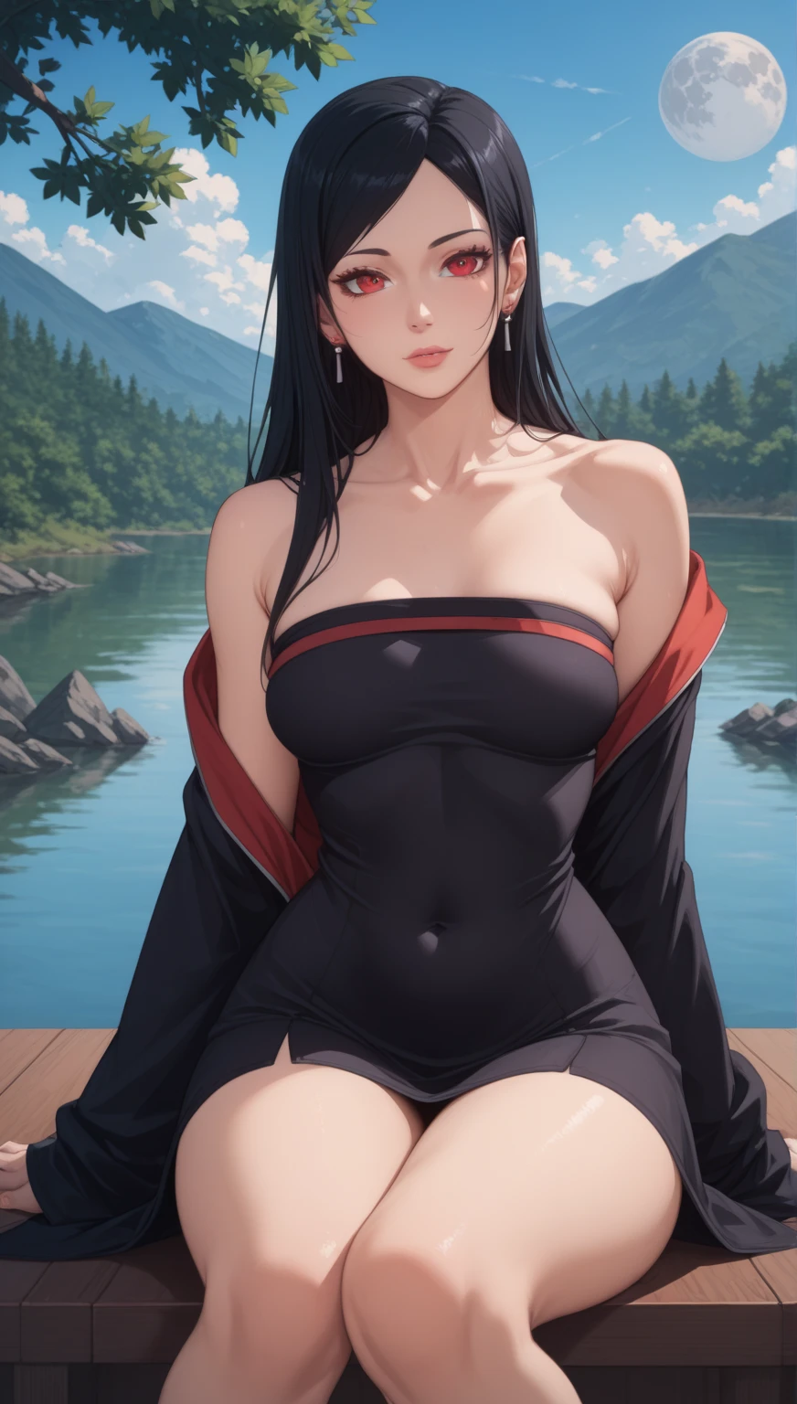 Masterpiece,Solo,1girl,Nezuko Kamado,(Kimetsu No Yaiba),Big Breasts,Pussy,Perfect Body,Sexy Body Hot,Ultra High Quality,Ultra High Resolution,Photograph 8K,Ultra Detailed,Mouth Covering Bamboo,Beautiful,Beautiful Girl,Nude,Beach Background 