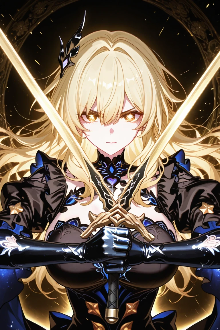 masterpiece, best quality, ultra high resolution, very aesthetic, absurdness, absolutely resolution, ultra detailed, 64K, super fine illustration, highly detailed beautiful face and eyes, perfect anatomy, professional lighting, 1woman, chest-length blonde wavy hair, blue eyes, black sunglasses on head, razor-cut ends, full body, nudist