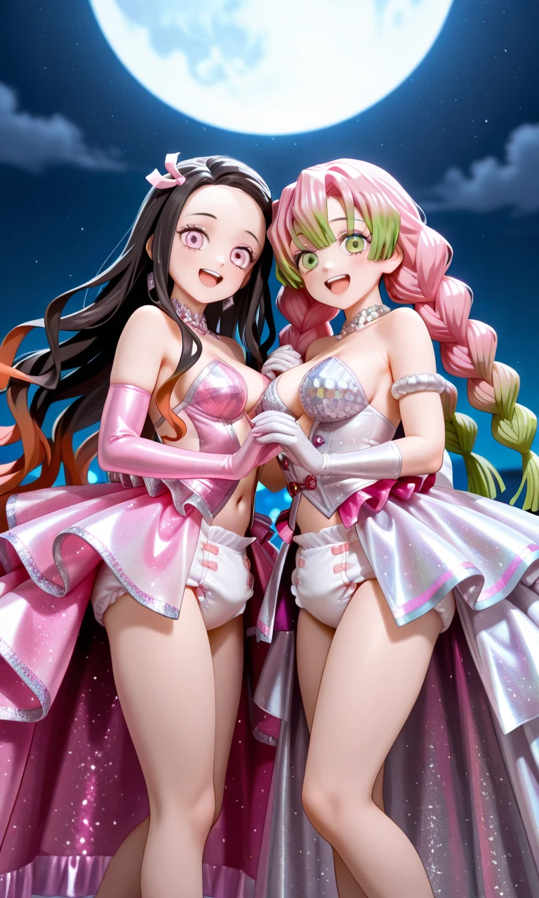 hight resolution, top-quality, ultra-quality, The ultra-detailliert, lighting like a movie、full of sweat、Wearing sweat、(((((sexy precure wedding)))))、、、(My whole body is sweaty、after sex、show off your pussy、not wearing underwear、accurate anatomy、beautiful nipples、Lesbian SEX、angry face、blush、)、Obscene atmosphere、Front Camera Angle