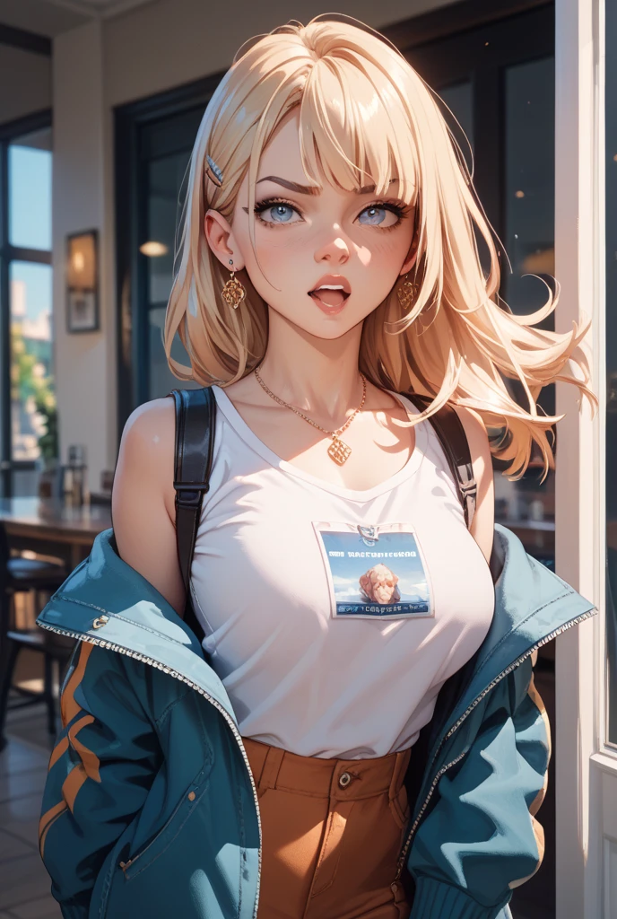a photo of cvv2, portrait photo of beautiful woman wearing hoodie, smiling, high cut tshirt, white t shirt, covering clothes, modest, breast covered, portrait, modelshoot style, cozy living room, (extremely detailed CG unity 8k wallpaper), photo of the most beautiful artwork in the world, professional majestic oil painting by Ed Blinkey, Atey Ghailan, Studio Ghibli, by Jeremy Mann, Greg Manchess, Antonio Moro, trending on ArtStation, trending on CGSociety, Intricate, High Detail, Sharp focus, dramatic, photorealistic painting art by midjourney and greg rutkowski, (glamour), (looking at viewer), (detailed pupils:1.3)