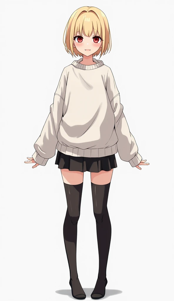 masterpiece, best_quality, 1girl, solo, tutu, standing, sweater, jeans,