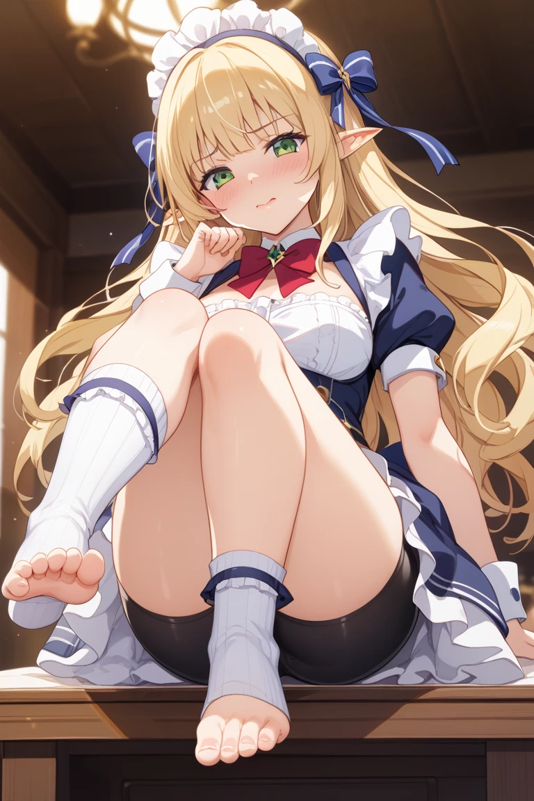 standing footjob　pov　Standing Footjob POV 　penis　male legs　male masturbation　pov hands　penis　Girl in black maid outfit　Beautiful long blonde hair　Trampling on penis　Sadistic smile　Cum on feet　Long skirt　Black Panties　Mesugaki　barefoot