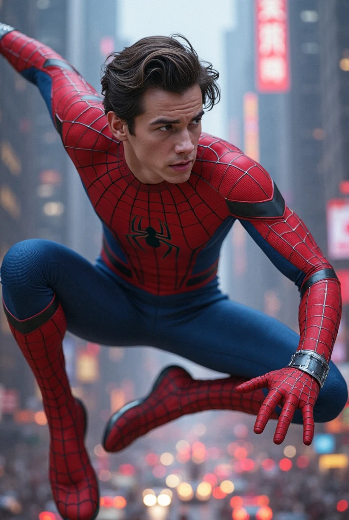 Spider-Man fighting Goku 
