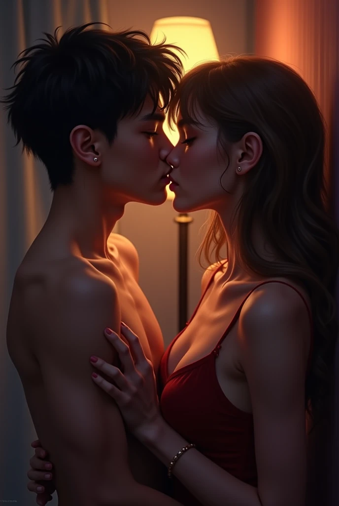 create a couple of korean boys kissing