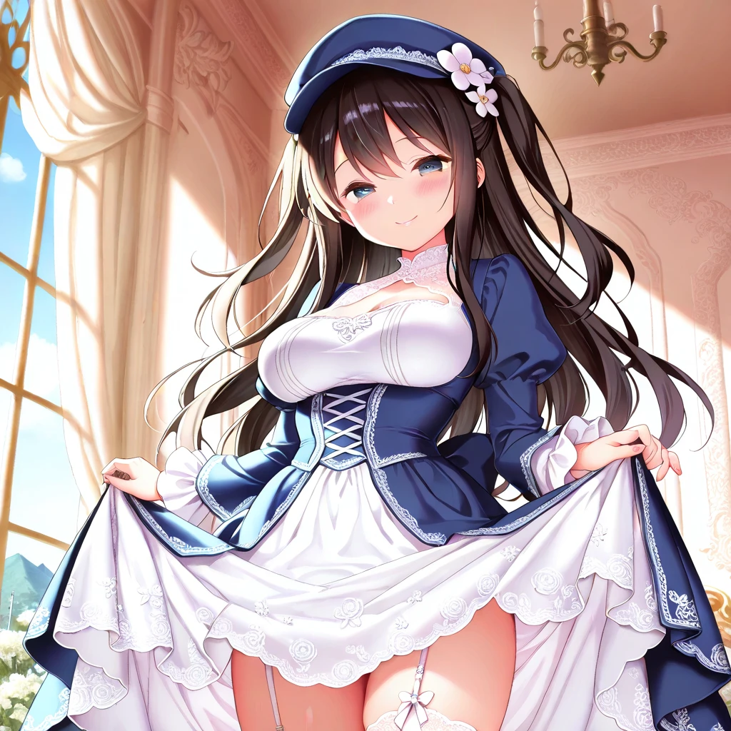 une femme, Mona Lisa, sexy, 25 ans, HD, masterpiece, In a meadow, debout, sexy, robe renaissance, dans une grande bassine, écrasant du raison avec les pieds, pieds nus