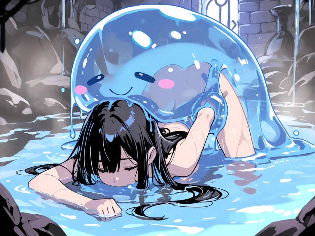 (Marnie from pokemon) Marnie a girl, terrified face, naked, whole body, Trapped inside a clear glass jar, inside the jar, stop, bare feet, inside the jar