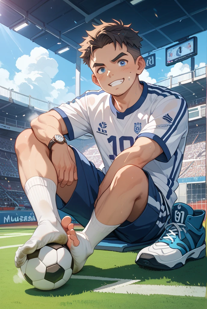 School soccer boy sweaty underwear 