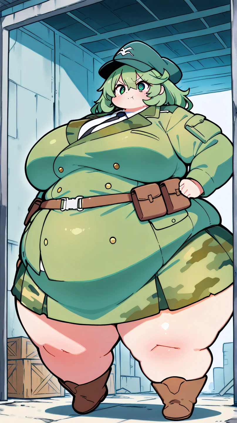 Massively obese orange tactical soldier girl, fat rolls, short hair, dark hair, (obese belly):1.3, (obese thighs):1.5, (transparent bodysuit):1.3, pudgy, dirty, muddy, wide hips, large ass, (soldier helmet):1.2 extremely chubby,  BREAK swamp, marsh, metal wreckage, mud