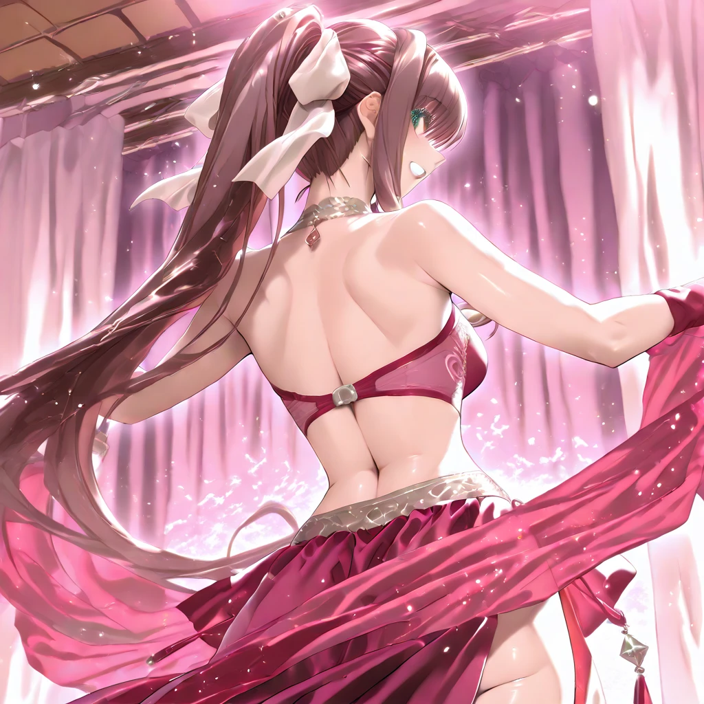 Yuuki Asuna dances in a revealing dancer&#39;s outfit, drenched in sweat　nsfw　Ejaculation Bukkake
