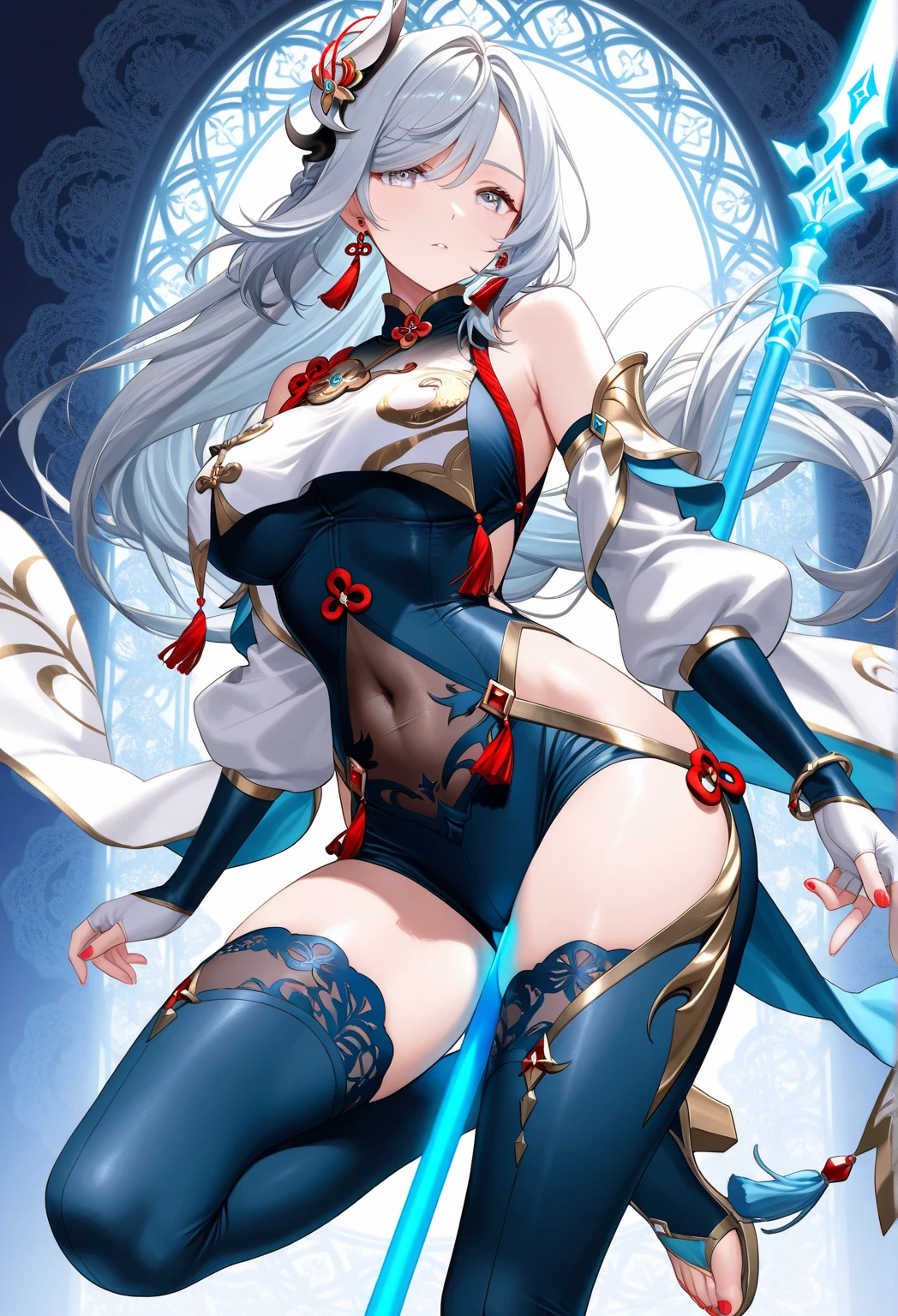 A pale-skinned woman, very long white hair, yeux de chat turquoise !!! long katana, armure en plaque sexy noir !!! {{{{head of'artwork}}}}, {{{super detailed}}}, {{{high resolution}}}, {{good anatomy}}, (((best quality))), ((an extremely delicate and beautiful)), {{an extremely detailed and delicate}}, {Background'8k cg screen}, {{illustration}}