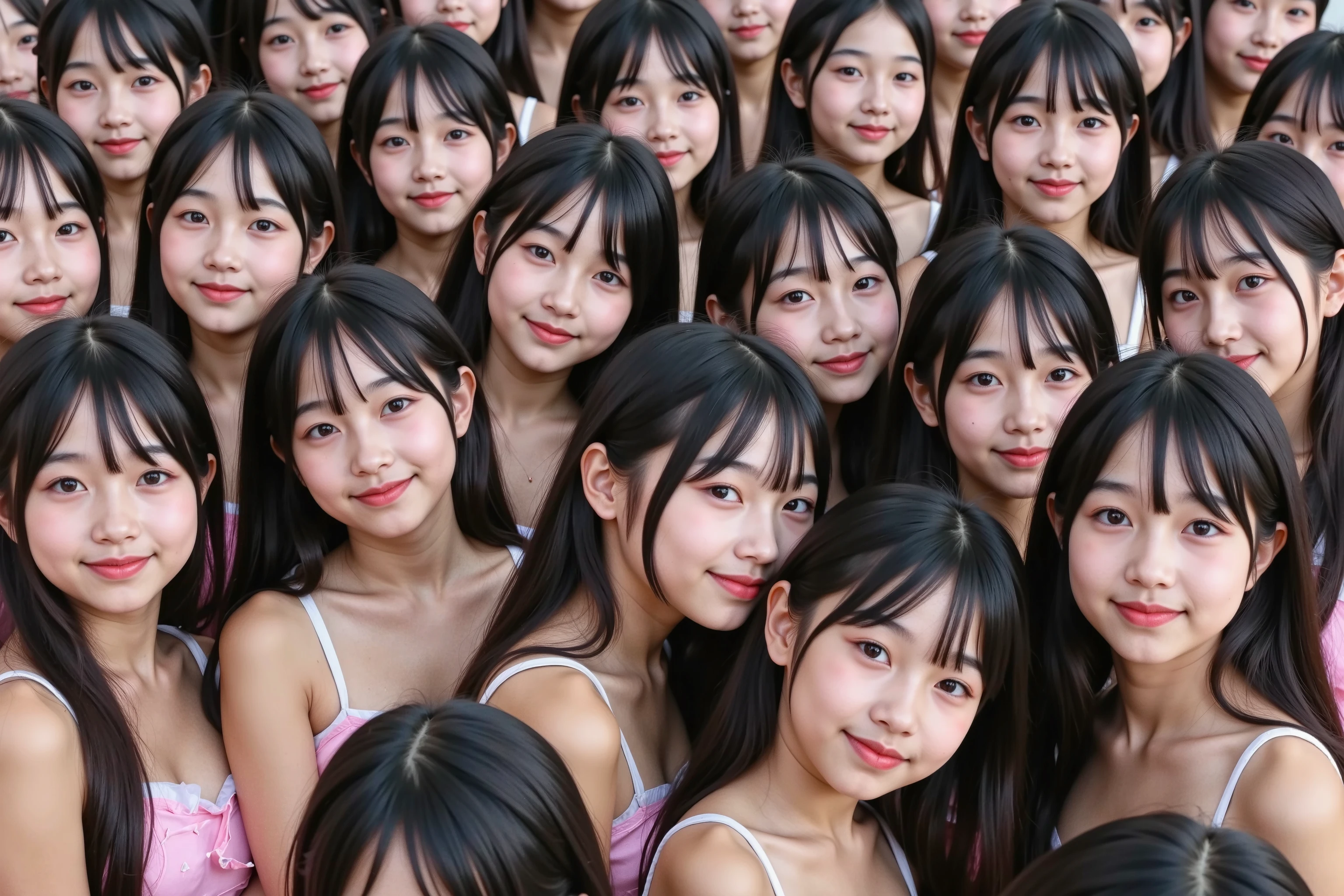 (Myself = Japanese Clone girls Super Real photorealistic), (Super Best masterpiece Raw Photography Art),
(16K, 最高画質, 超高解像度, RAW写真), (とても非現実的で, 計り知れない前代未聞の衝撃的で圧倒的な描写),
(Myself OnlyのClone girlsの大群衆で世界を埋め尽した描写), (Myself Only), (Myself群衆の全体容姿は一致して見分けが付かない),
フルフェイス写真, 明るい瞳で , 美しい超巨乳, 美しく詳細な顔, 魅力的な笑顔, 天使のような表情, 美しい脚,
セクシーでエロチックなポーズの体と顔の大きな詳細. 背景と周囲の細部描写が素晴らしいです, 超巨乳の美しいフォルム, 赤い唇.
clone girlsの群衆で大量増殖した写真, ピンク色のファンシーな洋服を着る, ハグしたり, キスしたり, おっぱいの感触を確かめたり, 股間を触ったり, エロス, ロマンチック
clone girlsの群衆は親密な雰囲気. clone girlsの群衆が愛し合い浪漫的で親密な関係を示す, 愛情の気持ちを伝えている, 情熱と優しさ.
画像の接近と構図により、シーンの親密さが高い, 世界のあらゆる場所がclone girlsの大群衆で満たされる,
This world is filled with only one exclusive clone girl., wide view, 超広角視界,
