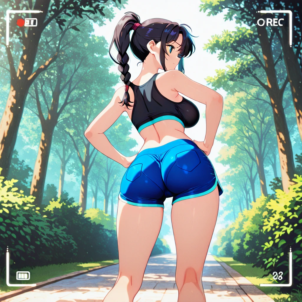 Videl em um shorts rosa tirando uma selfie em uma academia, big booty, thicc, em uma academia, pawg, malhar, beautiful thick female, modelo fitness, Back from Toned, Hinata Hyuga in the gym, curvy accentuated booty, corpo grande, thick thieves, grosso, menina em forma, em um planeta fitness, bunda grande, pernas grossas, extremamente sexy, extremamente realista