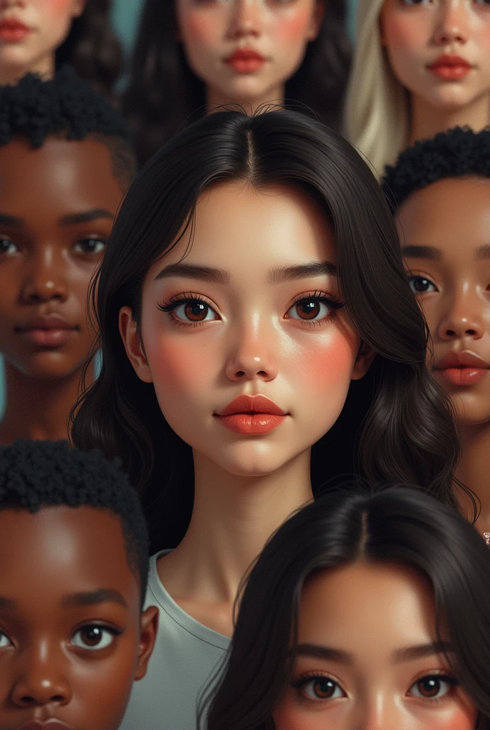 Positive prompt:
"Generate fun and colorful images that represent children of different ethnicities, such as Asians, blacks, indigenous people, and South Americans, celebrating equality and human rights. The images should convey the idea of diversity and inclusion, showing happy, friendly children interacting with each other. Be sure to depict expressive faces, with traits characteristic of each ethnicity, and represent a variety of hair, eye and skin tones. Images should be accurate, with correct proportions and proper details, such as proportional limbs and clothing suitable for 7-year-olds. Emphasize the values of justice, friendship, and mutual respect when illustrating these scenes. Draw inspiration from human diversity to create an inclusive and egalitarian world in the images generated."
Negative prompt:
"Avoid generating images with distortions or discrepancies in faces, limbs, or proportions. Images should not contain errors, such as disproportionate eyes, misaligned limbs, or distorted faces. Do not include elements that may be offensive or stereotyped, avoiding negative or simplistic representations of different ethnicities. Make sure that hair, eye and skin tones are realistic and true to human diversity. Images should not convey prejudice or discrimination, but rather promote equality and respect among all people. Prioritize the correct representation of the physical and ethnic characteristics of each child, highlighting the beauty and dignity of all ethnicities present."