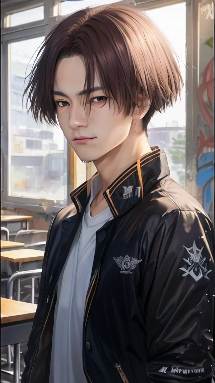 arafed male in a military uniform with a leather jacket, range murata and artgerm, sakimichan frank franzzeta, makoto shinkai ( apex legends ), yanjun chengt, artwork in the style of guweiz, detailed anime character art, realistic anime artstyle, inspired by Yanjun Cheng, realistic artstyle
