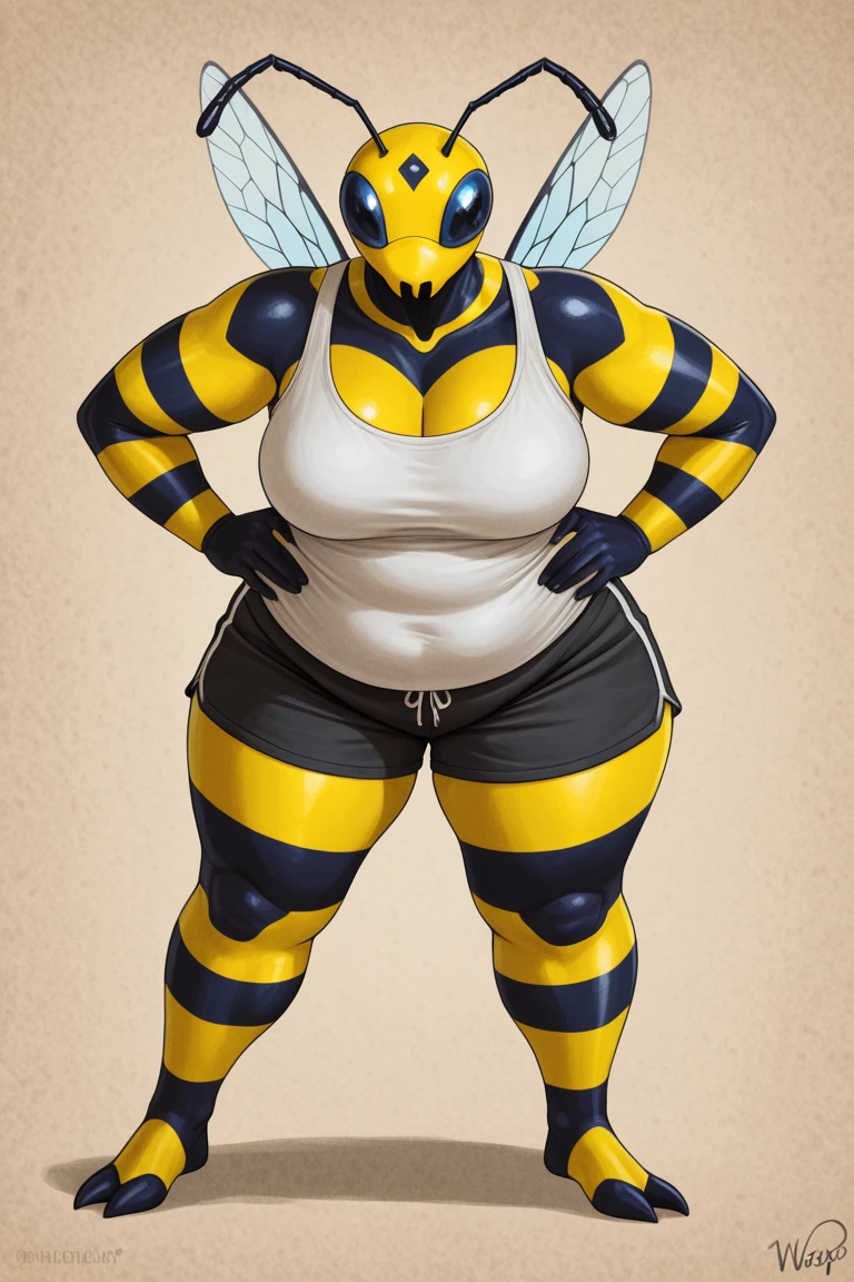 muscle woman wasp flying