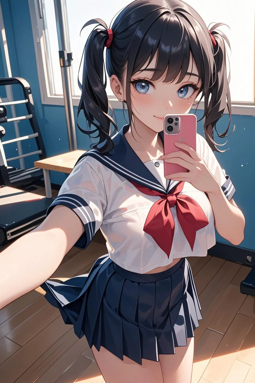 Highest quality、High resolution、Detailed Background、(Beautiful face in every detail:1.4)、Anatomically correct、Hide your fingers、(Detailed facial expressions)、Teenage beauty、(Highly detailed face:1.4)、(Huge breasts:1.2)、cute hair color、
Braided bob cut、Braided Ponytail、Braided long hair、well-groomed eyebrows、Perfect body line、(White sleeveless sailor dress:1.3)、(White sleeveless sailor dress:1.3)、(Your clothes are wet:1.2)、My whole body is wet、Water droplets fall、Wet hair、Laugh playfully、A big smile、A fun atmosphere、(Three beautiful girls taking a selfie at a water play spot:1.5)、cute