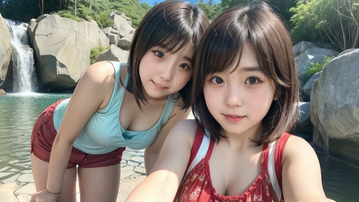 highest quality, masterpiece, Ultra-high resolution, (Realistic:1.4), (Close-up portrait) RAW Photos, 1 girl,20-year-old,((Inside the Shinkansen)),((Wireless Earphones)),((Staring at your smartphone screen)),,((Asian Fashion)),Messy Hair,((Cap Chestnut)),((Bangs short hair)),Realistic,picture media chest)),((Smiling with teeth showing)),((Big smile))