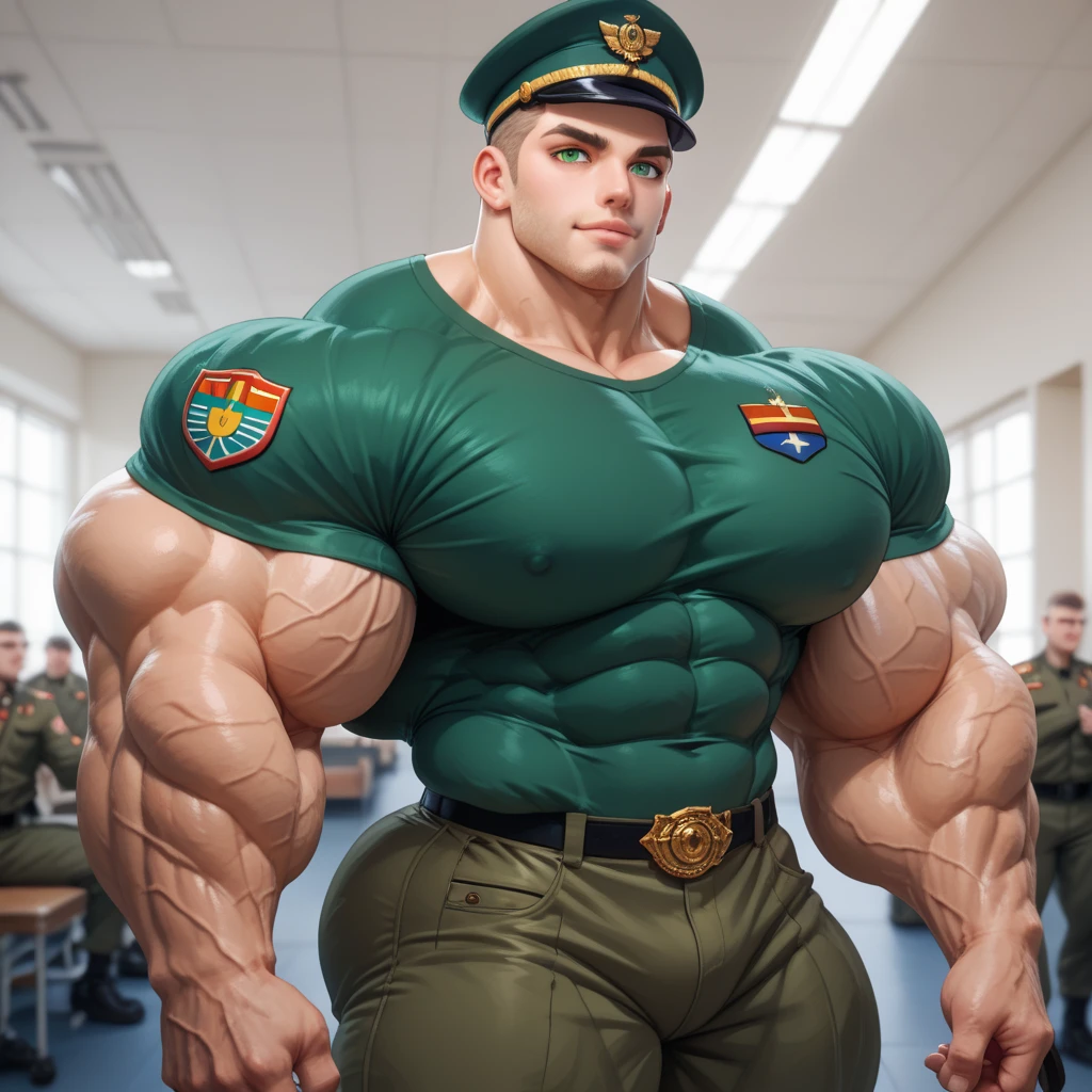 Danny Fenton in a locker room sitting on a wooden bench with football jocks and listening to hypnotic MP.3 player playing subliminals through earbuds in his ears as he is assimilated into their team. Turning into stereotypical football jock just like Dash Baxter. Black hair with blonde highlights. hyper muscles. Big biceps. Big triceps. Big traps. big lats. big deltoids. Big meaty pecs. Swollen crotch bulge. Tenting crotch. Open mouth. Sneer. Cocky smirk. IQ drain. Dumber and dumber. big dumb jock. Jock assimilation. Hypnosis. Hypnotic trance. Brainwashing. Brainwashed. Hypnotized. Entranced. Jock assimilation. Jock conversion. Meathead. Musclehead. Brute. Bro. "I must grow.... I must obey.... Be a bro.... I must flex.... Must work out.... Get pumped.... Pump muscle up.... Pump brains out.... Bigger and bigger.... Dumber and dumber.... Don't think.... Hate smarts.... Just a big ... dumb ... jock...." Sneering. Smirking. Cocky. Football uniform. Cleats. Shoulder pads. Jockstrap. Coach smiles approvingly and lays a hand on Danny's shoulder pad.