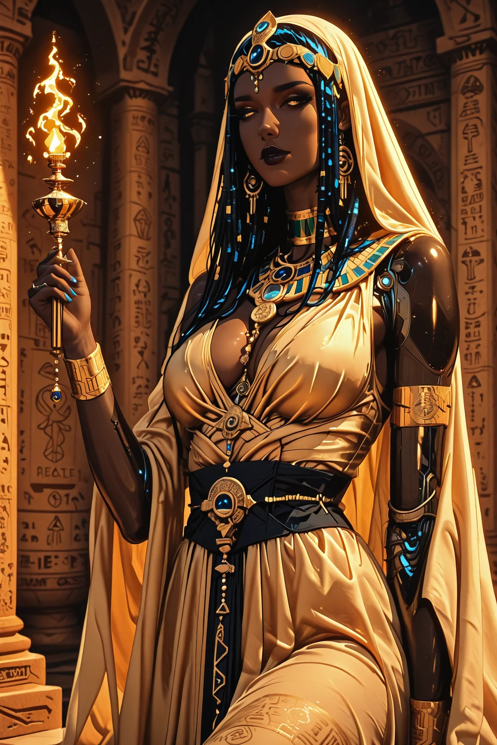 black african princess, african queen, afro futurism, afrofuturistic, full body shot
