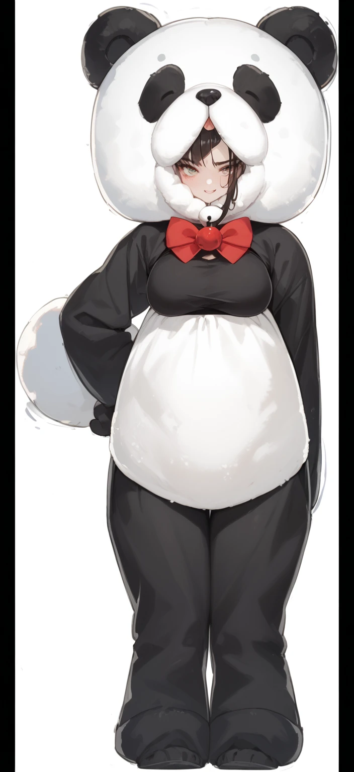 Orca whale, male, gentle, anthro, scalie, furry,fat, chubby, fetish chubby plump belly,nipples,yaoi,doujin, chubby body, fetish belly,bow, perfect body,front, shy,sexy,charming, genital slit, blank white background, by quanjiang, by chunie