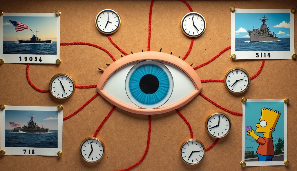 Eye bleeding blood with clock