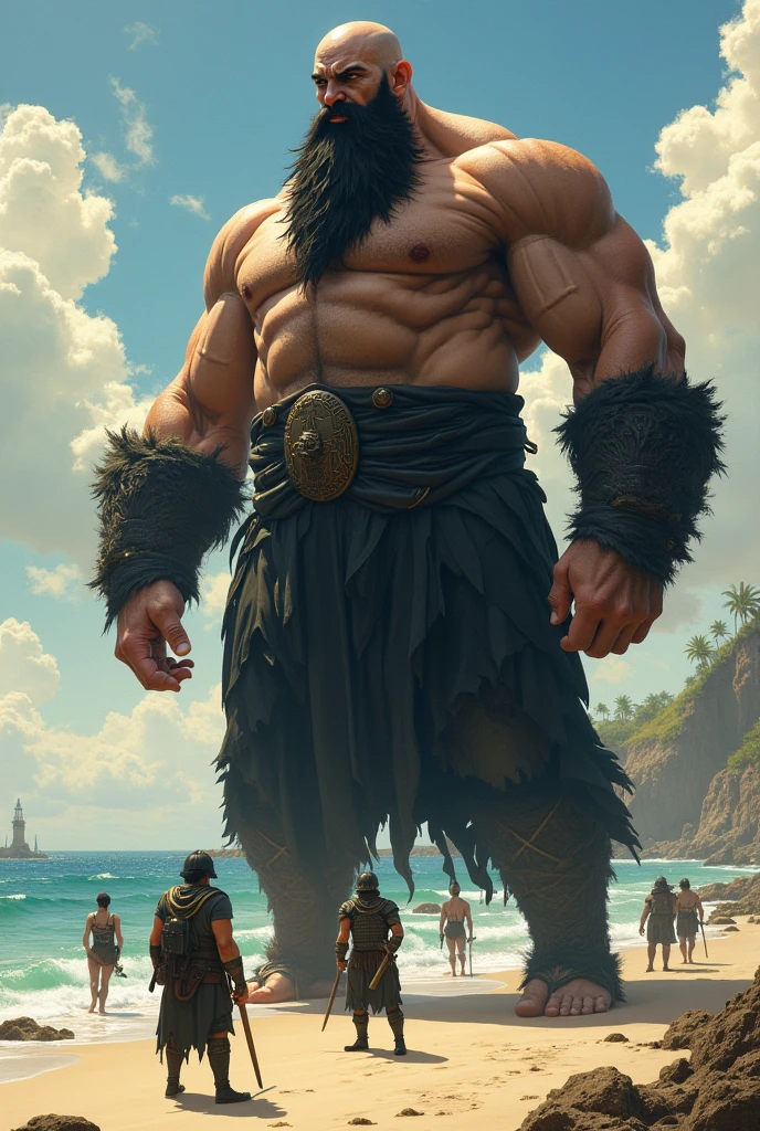 5.8 tall
Mussel man