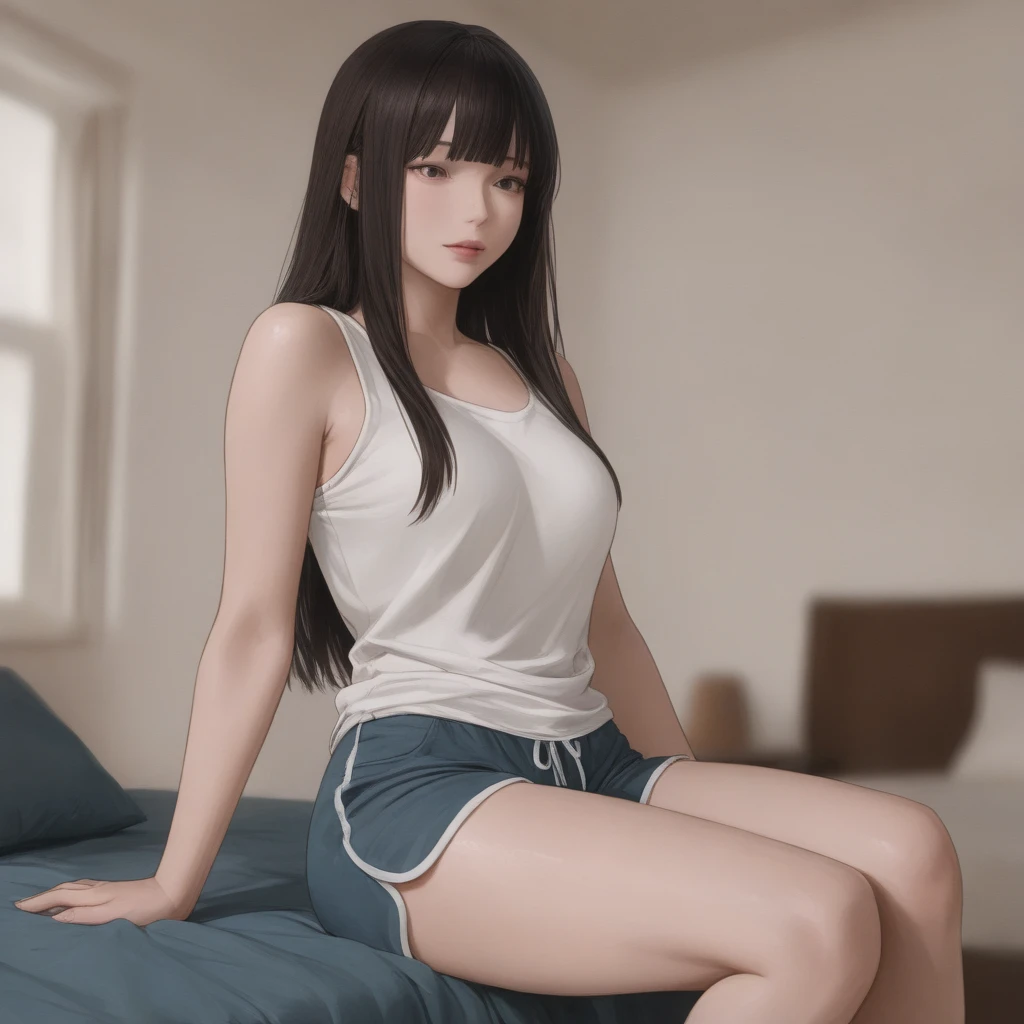 Hinata Hyuga Slender and delicate figure with a gentle demeanor Soft, lavender-colored eyes; small and delicate nose Hinata is often seen in a light blue jacket, cream-colored shorts, and sandals, representing her gentle and calming personality --auto --s2