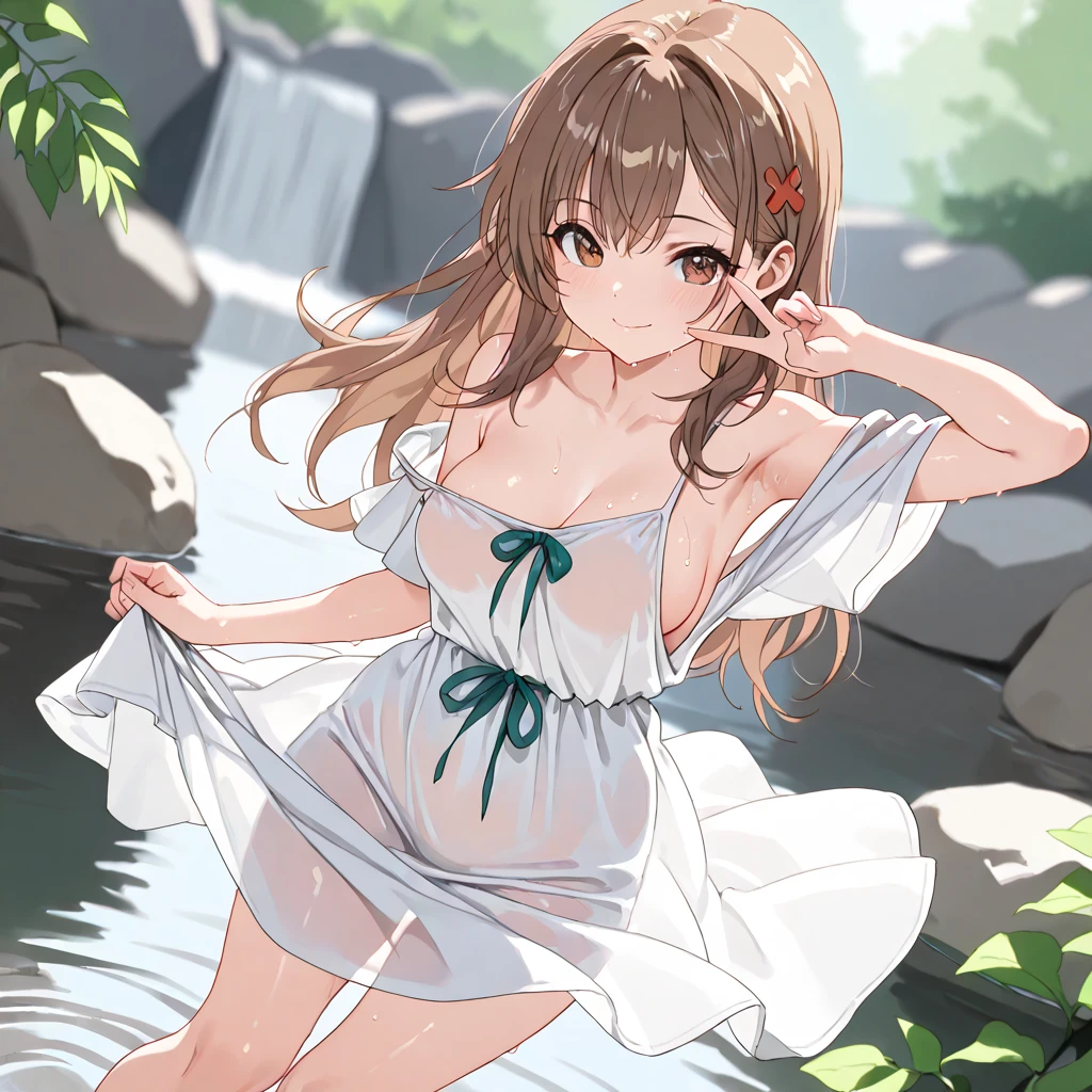 id_hanamaru_kunikida (nude, naked, 1girl, solo, ,large breasts:1.1) , nipple , nsfw, flooding、 Abandoned amusement park 、、heavy snowfall、 file, crying ,flooding、 abandoned hospital、 heavy snowfall、 frozen、 、whole body