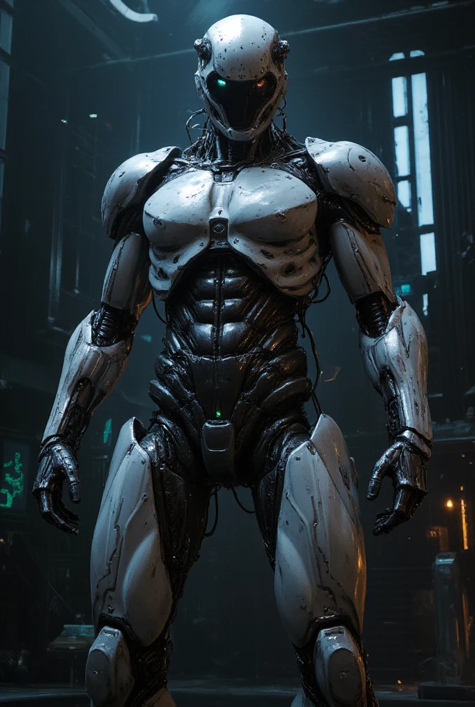 (focus on a hauntingly beautiful bioengineered gelatinous creature:1.2), organic cyborg, full body, alien landscape, albino, translucence, sheen, reflections, colorful dark unfocused background, (ultra resolution:2), detailed masterpiece, sachr, ziprealism