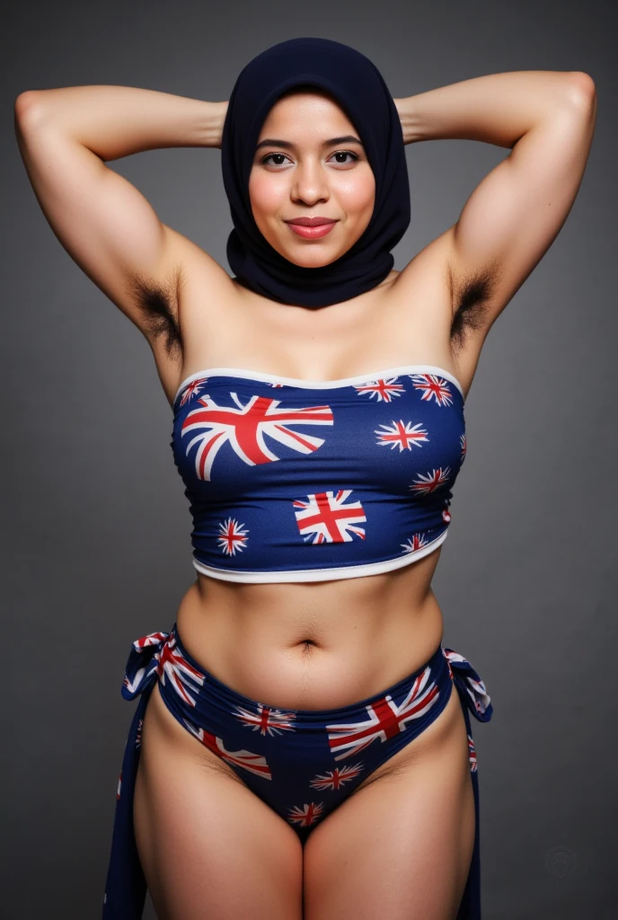Photo of a mature malay female teacher with saggy breast (((teach))) in front of classroom, 40yo, busty body, tall body, tanned skin, dimples, light, detailed face, embarrassed face, ((looking disgusted)), ((very angry)), (dissapointed),(((arms behind head))), Perfect breasts, big breasts, natural breasts, , G cup, (((brown hijab))), (((glasses))),((sorella underwear))), (((america flag sorella bra))), (((america flag sorella panties))),(sweat)