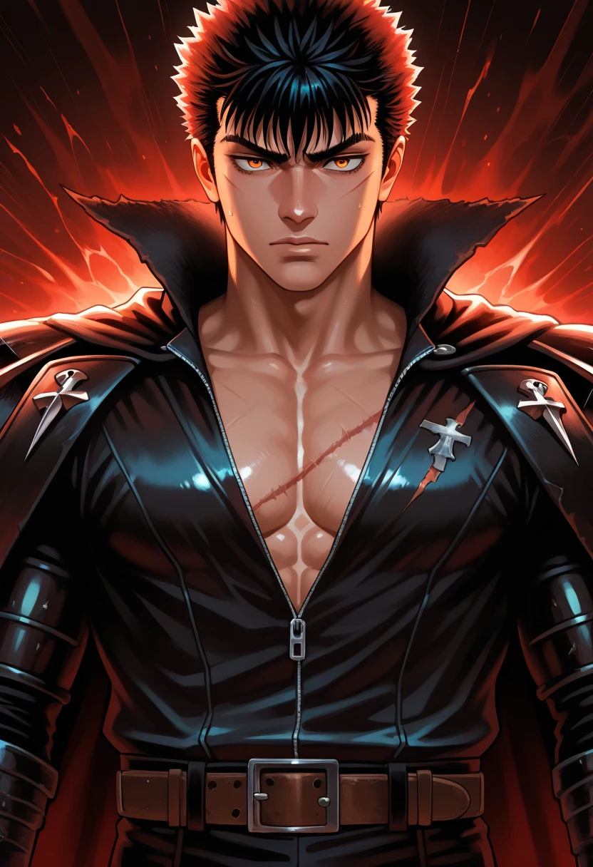 The Prince of Hell Akame Morningstar Tsukino Son of Lucifer, Male Superior Demon, Red Eyes, Red Superior Demon Body, Dark Blue Hair, Red Eyes, Dark Blue Eyeblows, Demonic Personality, Tokyo on Daylight
