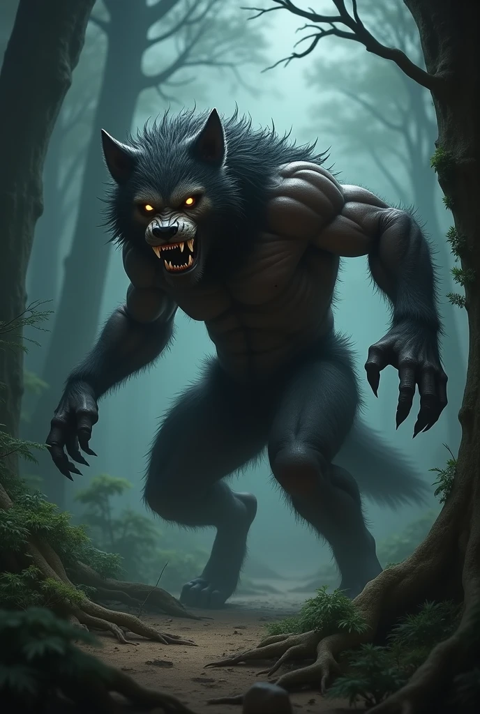 Werebat crinos photorealistic