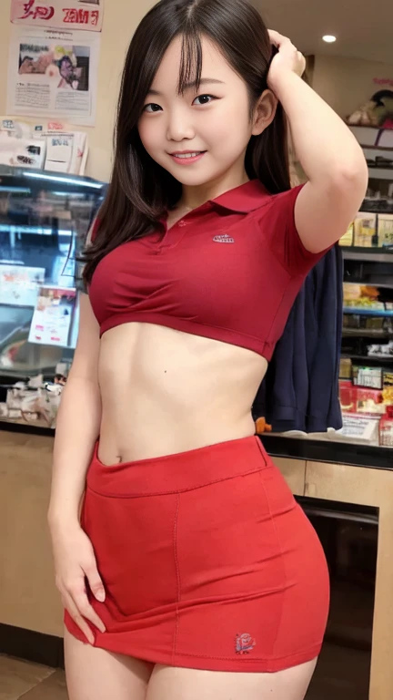 top-quality、Top image quality、masterpiece、fully body photo、25 years old women, governess、Dark brown wavy middle hair、bangss、(Red(Volleyball uniform、))、 ((no-bra、Puffy nipple、))、Shower room、clothes wet、soft boob、Big breasts,、Kamimei、 Shy laughter、Lying on the floor、(((((Put your hands inside your clothes and fondle your breasts、)))、Touching the crotch、open one's legs、Open both knees))