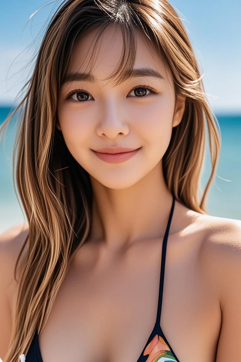 ((スポーツSwimwear:1.3)), Swimwear, Skin color, big , smile, (8K, RAW Photos, Highest quality, masterpiece:1.2), masterpiece, super detailed, super high quality, (Realistic and photorealistic photography:1. 37), High-resolution RAW color photos, Very delicate and beautiful, highly detailed, 8K壁紙, wonderful, detailed, Very eye, very detailed, very detailed skin, very thin fingers, very detailed nose, very detailed mouth, Perfect Anatomy, Upper Body, swimming, Transparency, tiny Swimwear, Nogizaka idol, Korean Idol, idol carving'Temporarily stop, 18-year-old, cheap, Cafe, restaurant, Italy, deer, Australia, break ((Upward glance)), ((angle From above: 1. 3)), From above, Looking into the camera,long hair