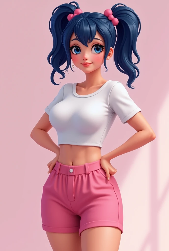 ((Best high quality:1.2)), (8k), extremely detailed, ((High detail:1.2)), (HotLexi woman), Solo, ((24 years old pretty perfect Vietnamese female:1.4)), (cropped strapless, mini-shorts thong),