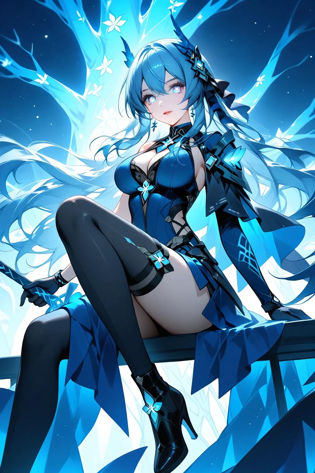 cute girls, blue eyes, black hair,smiling,cropped sweater,thong,g-string,cyborg