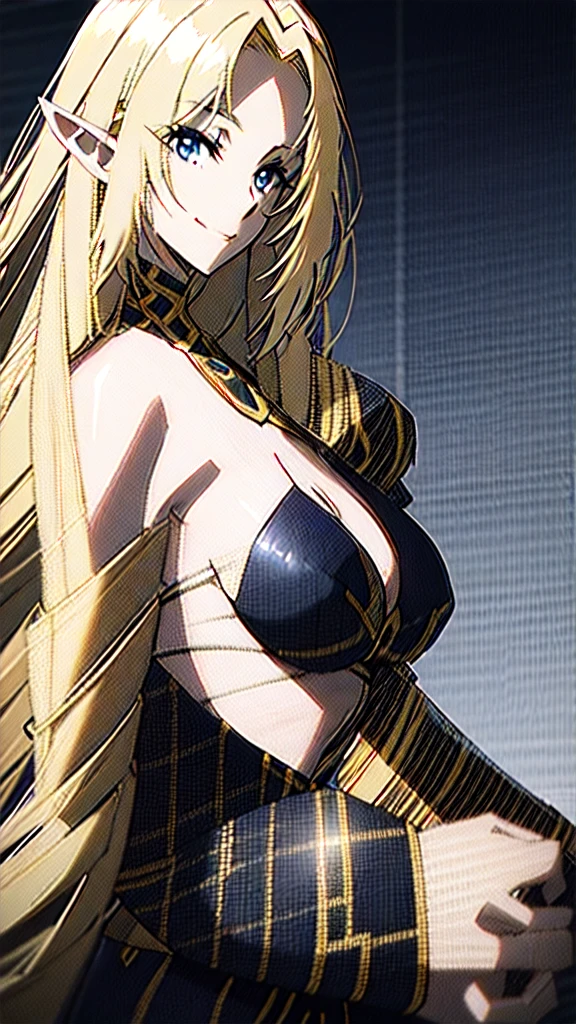 Sexy anime girl in lingerie posing in room, Seductive Anime Girl, beautiful alluring anime woman, Very detailed ArtGerm hahaha, Fine details. girls' frontline, loli in dress, blonde anime girl with long hair, anime girl wearing a black dress, beautiful alluring anime teen, ArtGerm. Anime Illustration, like artgerm, charming anime girls