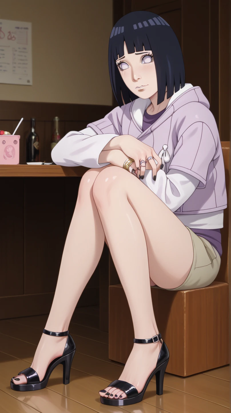 tmasterpiece，The lump got smaller，schoolboy,Short hair boy hairstyle，high-heels，short  skirt，beautiful make up，Bright lipstick，Impeccably clean，The expression  very happy，flatchest，Good picture quality，（bronze skin:1.3)，(((oilly skin)))，big earrings，ahegao control