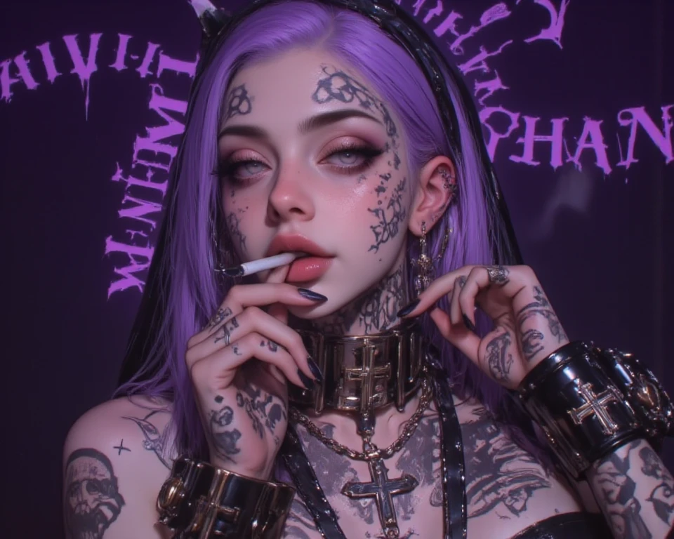 a close up of a woman with a black and white hair, imvu, goth girl aesthetic, goth aesthetic, goth girl, darkwave goth aesthetic, 1 7 - year - old goth girl, bubble goth, 1 7 - year - old anime goth girl, gothic harts, gothic aesthetic, digital art. @mariomaniacdude, goth style