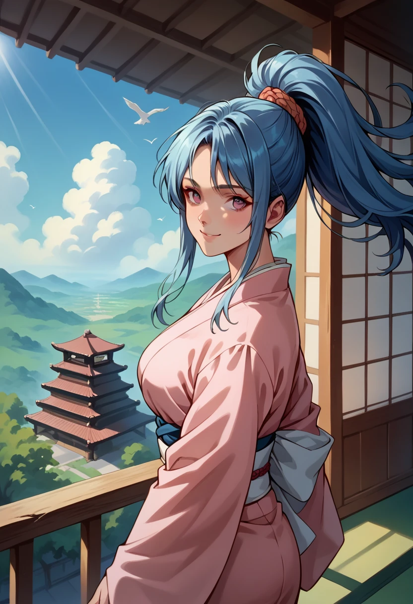 Real beautiful biracial latina woman, light blue hair, light blue eyes,large breasts, do a Cosplay of Hokage, naruto suit