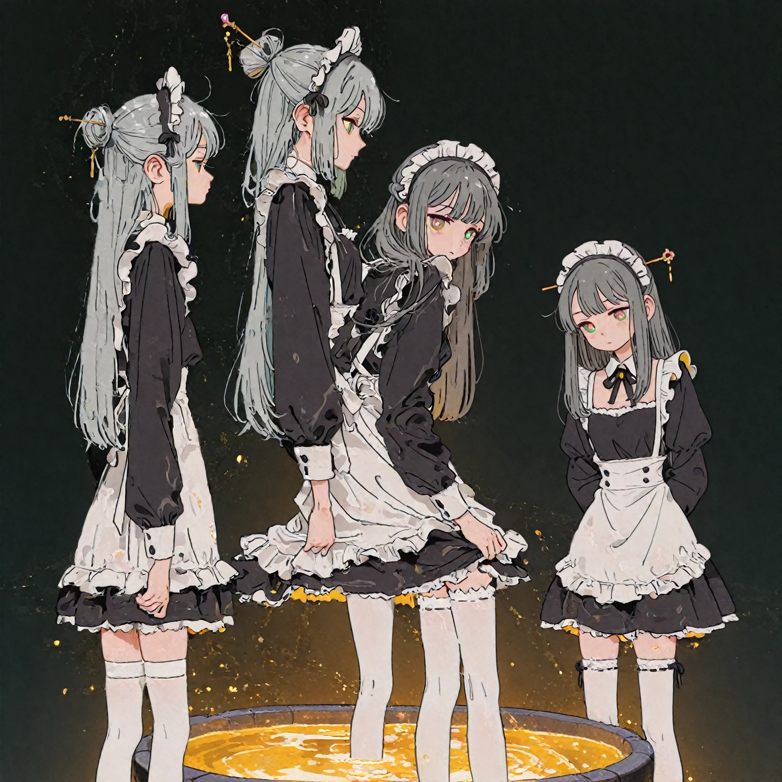 (otherworldly, otherworldly atmosphere, otherworldly appearance), highly insanely detailed, masterpiece, top quality, best quality, highres, 4k, 8k, RAW photo, ((ancient egyptian theme:1.2)),
armored dress,
(((2girl))), (((hair salon))), ((lying on ceramics sink)), ((lather on hair)), ((a apron hairstylist stand behind girl)), shower head, lather on hair, shampoo, transparent cover-up, closed eyes, smile, wet hair, wavy hair, ribbon, high neck, big tits, petite figure proportion, <lora:girllikehairsalon:0.8>, (fantasy world)