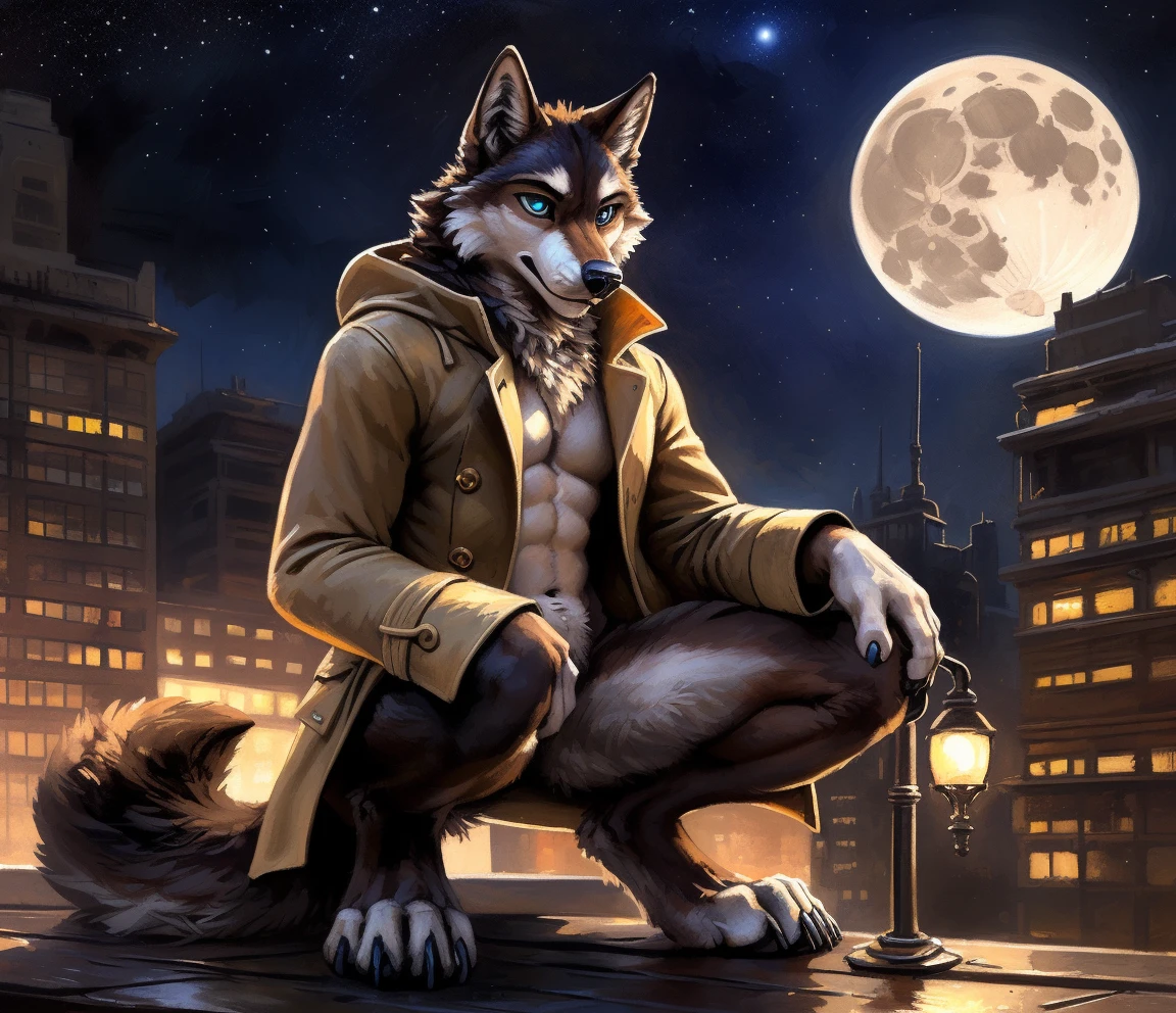 solo, male, (slim), (male antro hyena):1.3, (laying on back):1.3, (kemono:1.4) (typing on computer) (black thong, red pattern:1.2), detailed eyes, hyena tail, ((body portrait)), , (detailed eyes, green eyes, glowing eyes):1.1, (outdoors:1.35), computer, forest, candle, night, (particles ,firefly, blue glowing):1.3, detailed background, photo-realistic, realistic hands, 8k HD, (dark shadows, wide dynamic range, hdr, low light:1.2), by (by Pino Daeni, (by ruaidri), (by virtyalfobo), (by Kenket).