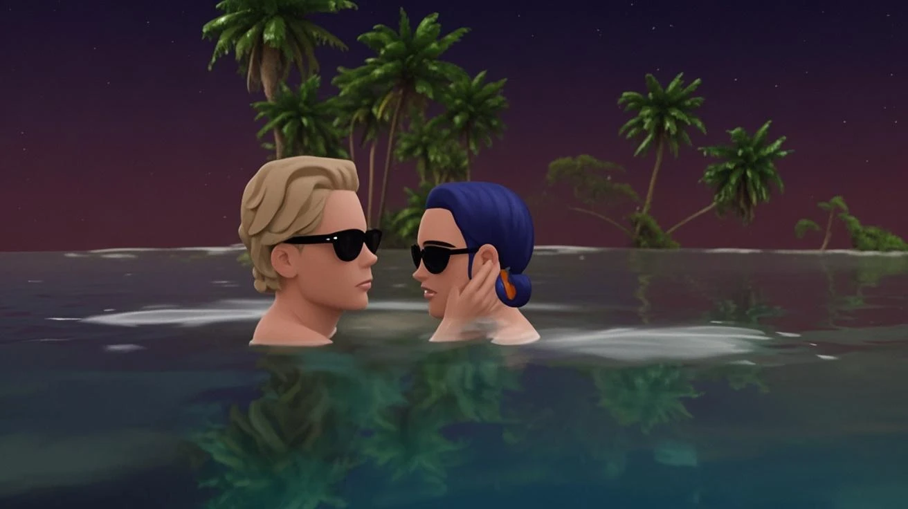 Il y a un homme et une femme debout sur un bateau ensemble, Avatar de seconde vie, sur un yacht en mer, sur un bateau, Seconde vie, digital screenshot, Nice screenshot, on the deck of a ship, elegant pose, sur un super yacht, imvu, Poser pour un combat complexe, inspired by Allan Linder, ! film scene, sur la mer, Tumblr