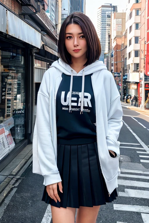 (8k, RAW photo, best quality, masterpiece:1.2), (realistic, photo-realistic:1.37), best quality, ultra high res, photon mapping, radiosity, physically-based rendering, 1girl, ((glasses)), ((hoodie)), ((sweatpants)), naughty face, cute, (laughing), (happy), (Kpop idol), (aegyo sal:1), ((puffy eyes)), looking at viewer, posing, (full body), large breasts, busty, cityscape, night, (bokeh:1.4), photographed with a nikon d850, Nikon AF-S nikkor 58mm f/1.4G lens, by Laurence Demaison, ((wink)), ((hair blown by air)) , <lora:japaneseDollLikeness_v10:0.5>