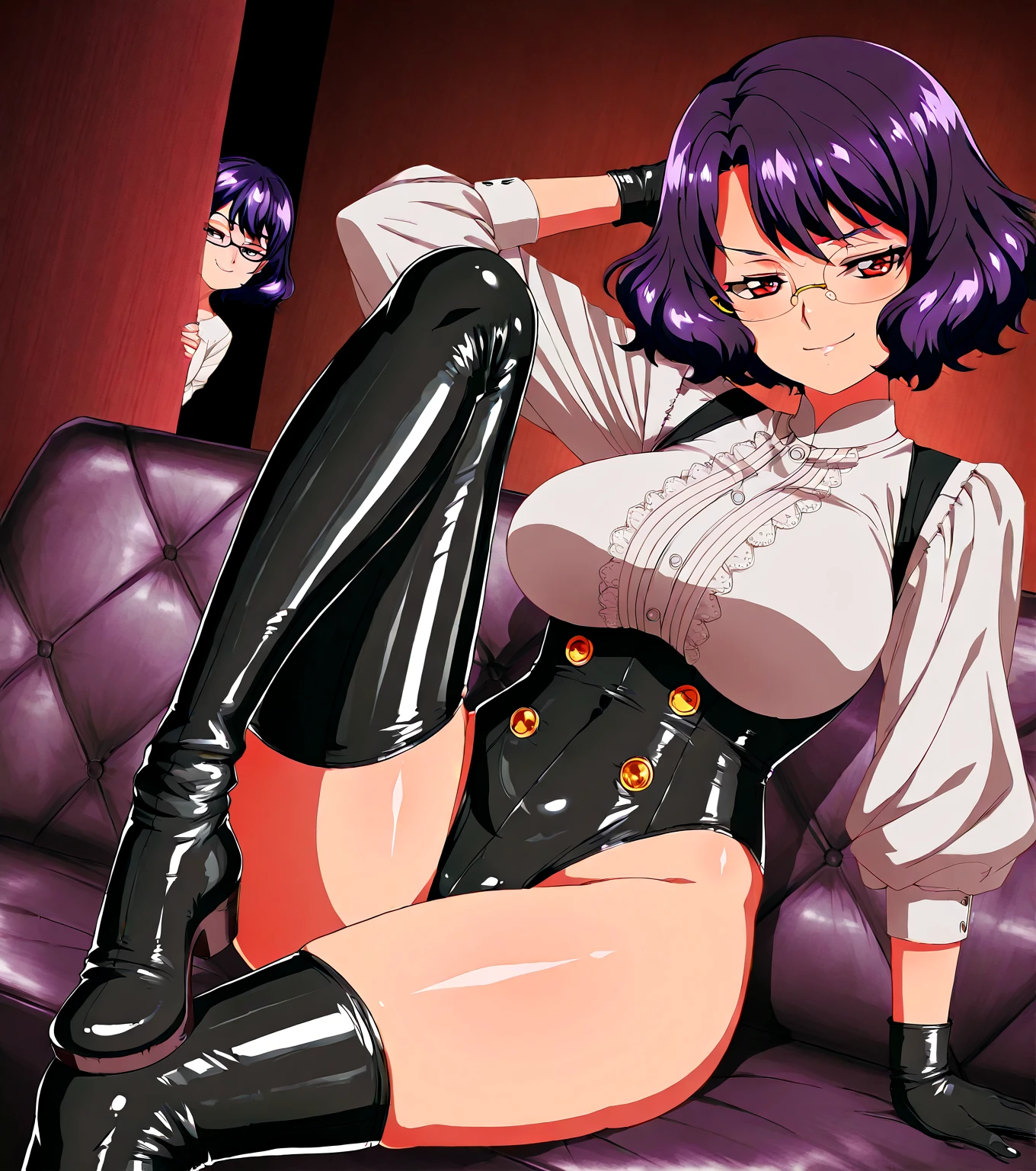 (masterpiece:1.4),(Highest quality:1.4),(Absurd:1.4), (1 female), ((nsfw)), ((pubic hair)), (spread pussy), uniform, Love juice,