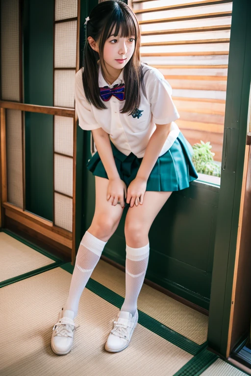 (photorealistic:1.4), ((fullbody shot)), (short stature),best quality, masterpiece, raw 32k photo, (extremely detailed japanese beautiful girl), (extremely detailed eyes:1.2),(baby face),(ta),(14 ycute face:1.2), ultra-detailed, ultra high res, amazing, BREAK,standing,
(school uniform:1.5),detailed school girl, (disneyland:1.4), beautiful detailed girl, bangs, cute face, (pleated miniskirt),(baggysocks),(thigh)